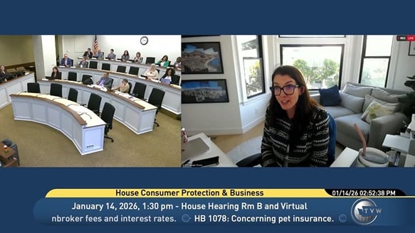 Meegan Brooks provides testimony as the Washington state legislature considers CEMA reform.