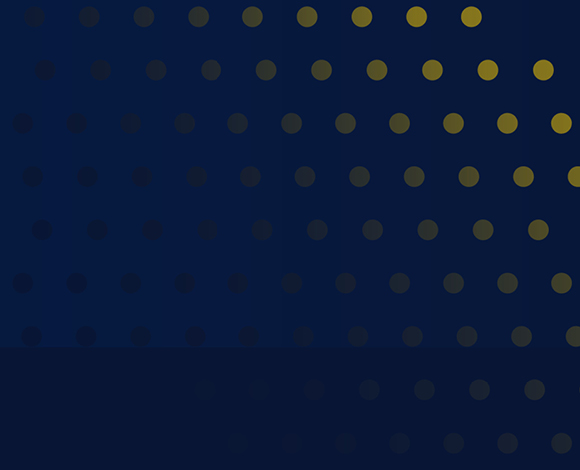 A pattern of gold circles on a navy blue background.