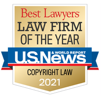 US News Firm of the Year Copyright Law 2021 Badge